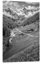 Acrylglasbild Bergmeister-Alm im Mühlwalder Tal bei Lappach, Südtirol