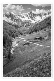 Poster Bergmeister-Alm im Mühlwalder Tal bei Lappach, Südtirol