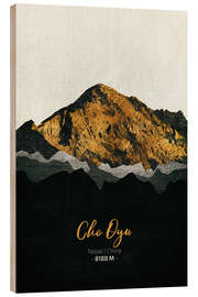 Holzbild Cho Oyu, Nepal/China - Tobias Roetsch