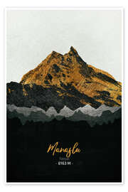 Wandbild Manaslu, Nepal - Tobias Roetsch