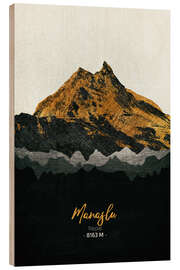 Holzbild Manaslu, Nepal - Tobias Roetsch