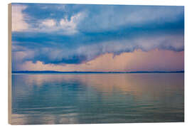 Holzbild Gewitter über dem Chiemsee - Martin Wasilewski