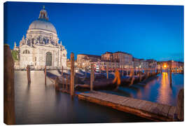 Leinwandbild Blaue Stunde am Canal Grande in Venedig - Martin Wasilewski