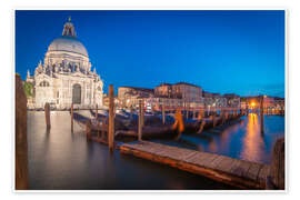 Wandbild Blaue Stunde am Canal Grande in Venedig - Martin Wasilewski
