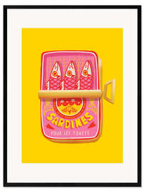 Gerahmter Kunstdruck Sardines pour les toasts