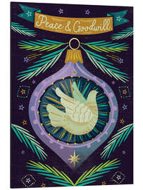 Aluminiumtavla Peace and Goodwill - Amanda Shufflebotham