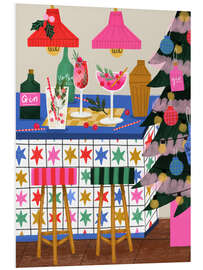 Hartschaumbild Weihnachten an der Bar