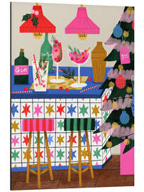 Magnettafel Weihnachten an der Bar