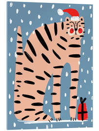 Acrylglasbild Weihnachtstiger II