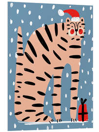 Hartschaumbild Weihnachtstiger II