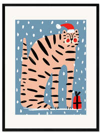 Gerahmter Kunstdruck Weihnachtstiger II