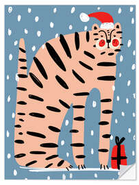Wandsticker Weihnachtstiger II