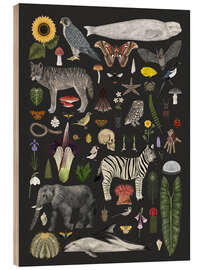 Holzbild Charaktere der Natur II