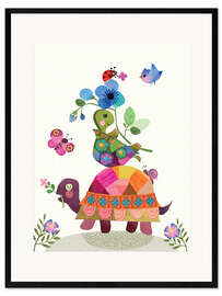 Gerahmter Kunstdruck Niedliche Schildkröten