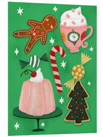 Hartschaumbild Weihnachtssüßigkeiten