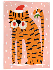 Acrylglasbild Weihnachtstiger I
