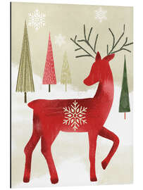 Alubild Weihnachtshirsch