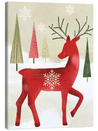 Leinwandbild Weihnachtshirsch