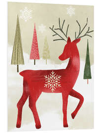 Hartschaumbild Weihnachtshirsch