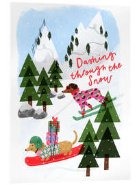Acrylglasbild Dashing through the snow - Lucy Hook