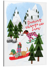 Tableau en aluminium Dashing through the snow - Lucy Hook