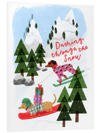 Hartschaumbild Dashing through the snow - Lucy Hook
