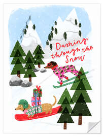 Wandsticker Dashing through the snow - Lucy Hook