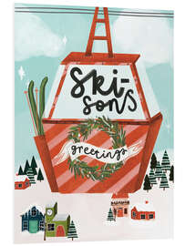 Hartschaumbild Ski-sons greetings