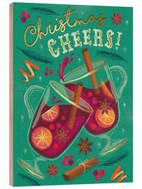 Holzbild Christmas Cheers!