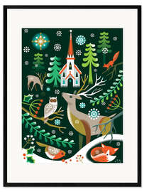 Gerahmter Kunstdruck Verzauberter Winter Motiv