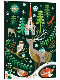 Magnettafel Verzauberter Winter Motiv