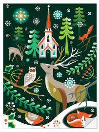 Wandsticker Verzauberter Winter Motiv