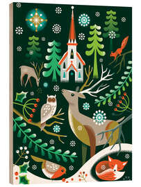 Holzbild Verzauberter Winter Motiv