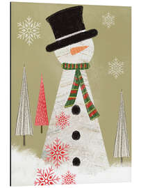 Magnettafel Schneemann mit Hut