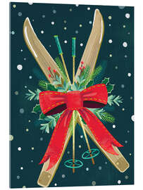 Acrylglasbild Weihnachtsski