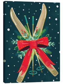 Leinwandbild Weihnachtsski