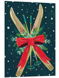 Hartschaumbild Weihnachtsski