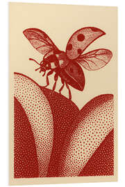 Hartschaumbild Marienkäfer landet auf Blatt - Gradient Grooves