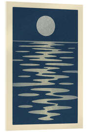 Acrylglasbild Vollmond auf dem Ozean - Gradient Grooves