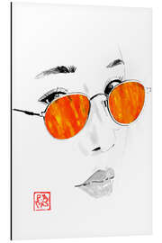 Tableau en aluminium Orange glasses - Péchane
