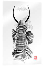 Acrylglasbild Samurai und Fuji - Péchane