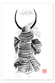 Wandbild Samurai und Fuji - Péchane