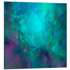 Alubild Tiefblau und Grün - Annette Schmucker