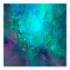 Wandbild Tiefblau und Grün - Annette Schmucker