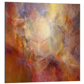 Alubild Schwebende Formen - Orange, Lila und Gold - Annette Schmucker