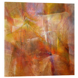 Acrylglasbild Fantasie in Gold und Rot - Annette Schmucker