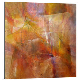 Alubild Fantasie in Gold und Rot - Annette Schmucker