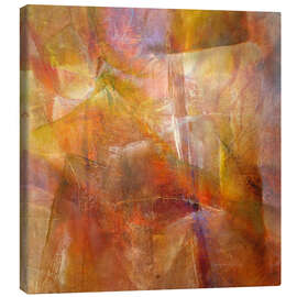 Leinwandbild Fantasie in Gold und Rot - Annette Schmucker