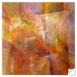 Wandsticker Fantasie in Gold und Rot - Annette Schmucker