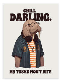 Wandbild Chill darling - Golden Planet Prints